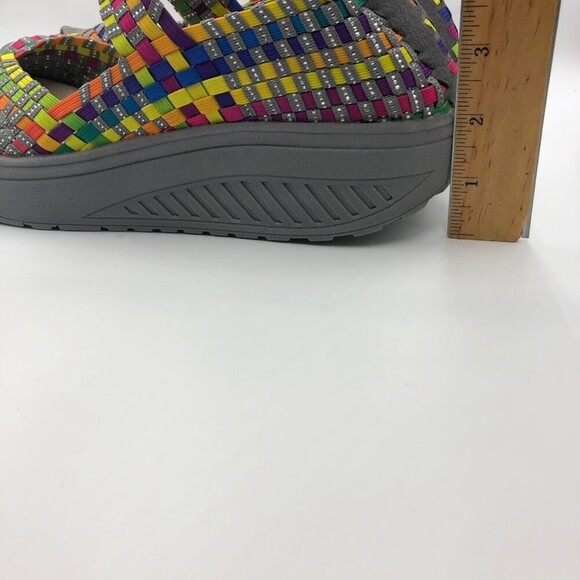 Corkus Women's Colorful Wedge Sandals Mary Janes Slip On Open Toe Beth Size 10 - Picture 13 of 14